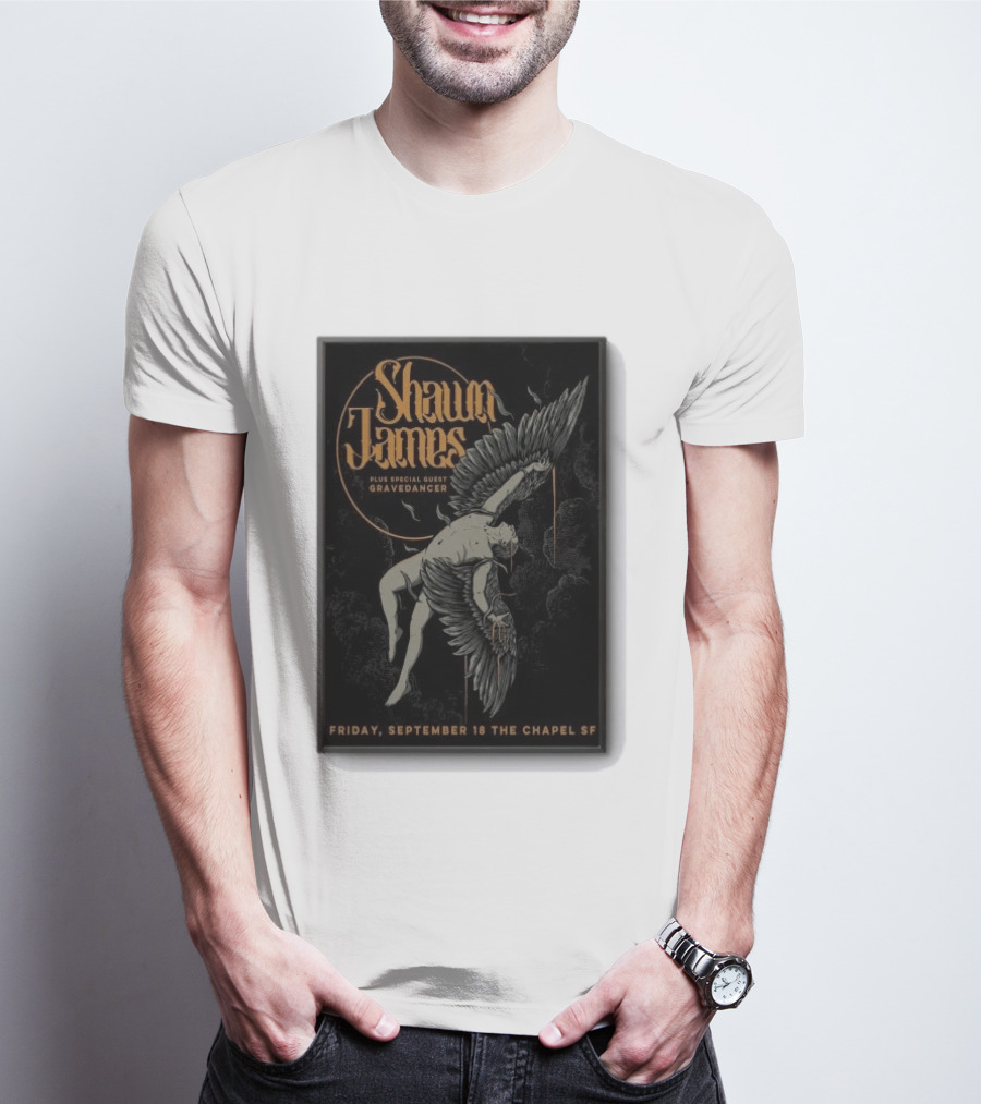 Shawn James San Francisco Concert Special Guest Gravedancer September 18 The Chapel SF T-Shirt