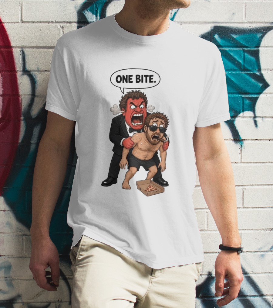 Rico Bo$co One Bite Cartoon Pizza Fan T-Shirt