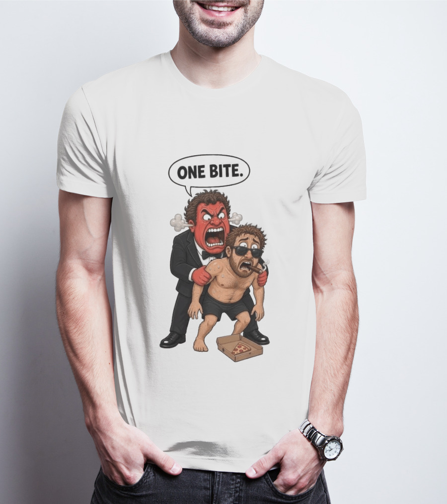 Rico Bo$co One Bite Cartoon Pizza Fan T-Shirt