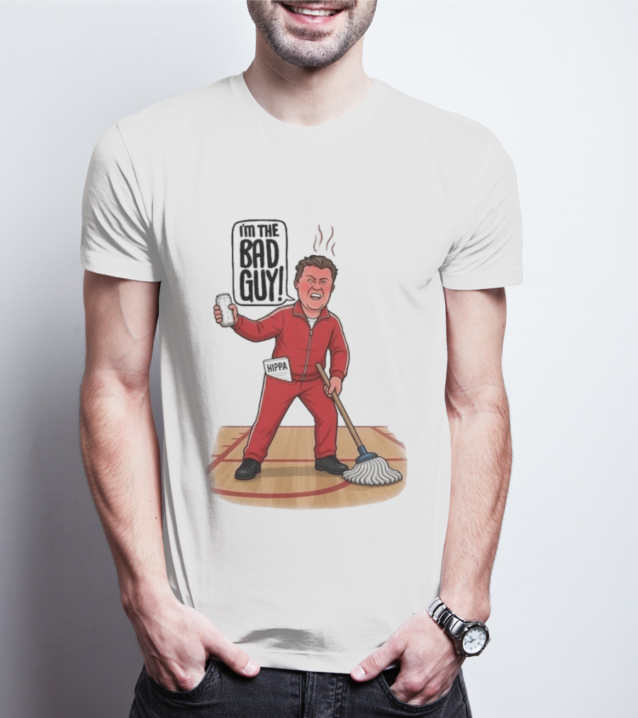 I'm The Bad Guy Rico Bosco Red Tracksuit HIPPA Janitor T-Shirt