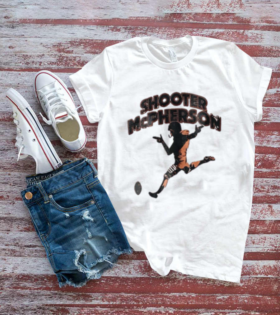 Shooter Mcpherson Football Kicker Finger Guns Distressed Player T-Shirt