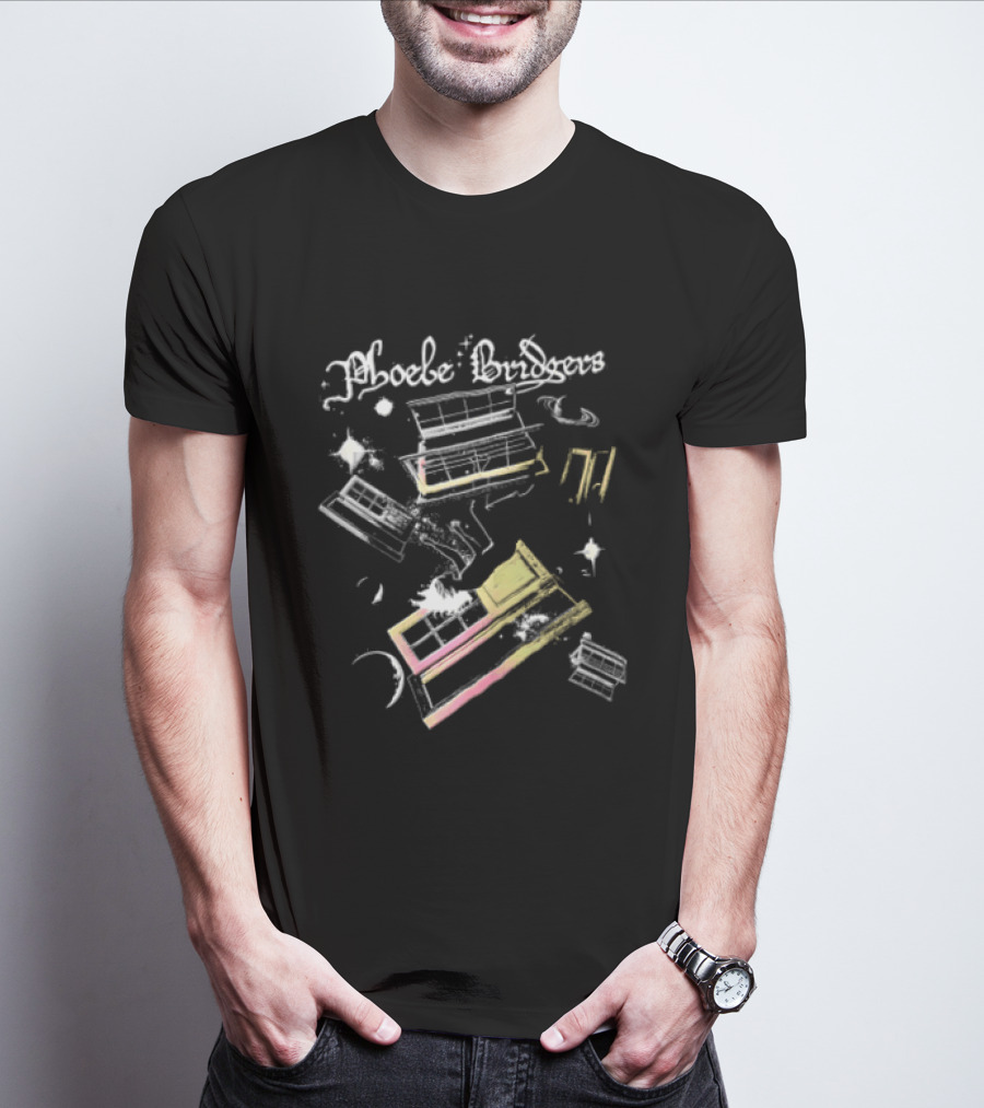 Phoebe Bridgers Cosmic Floating Windows And Stars T-Shirt