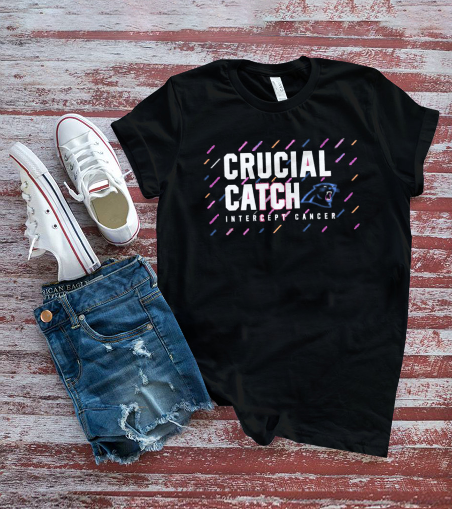 Carolina Panthers 2026 Crucial Catch Intercept Cancer Awareness T-Shirt