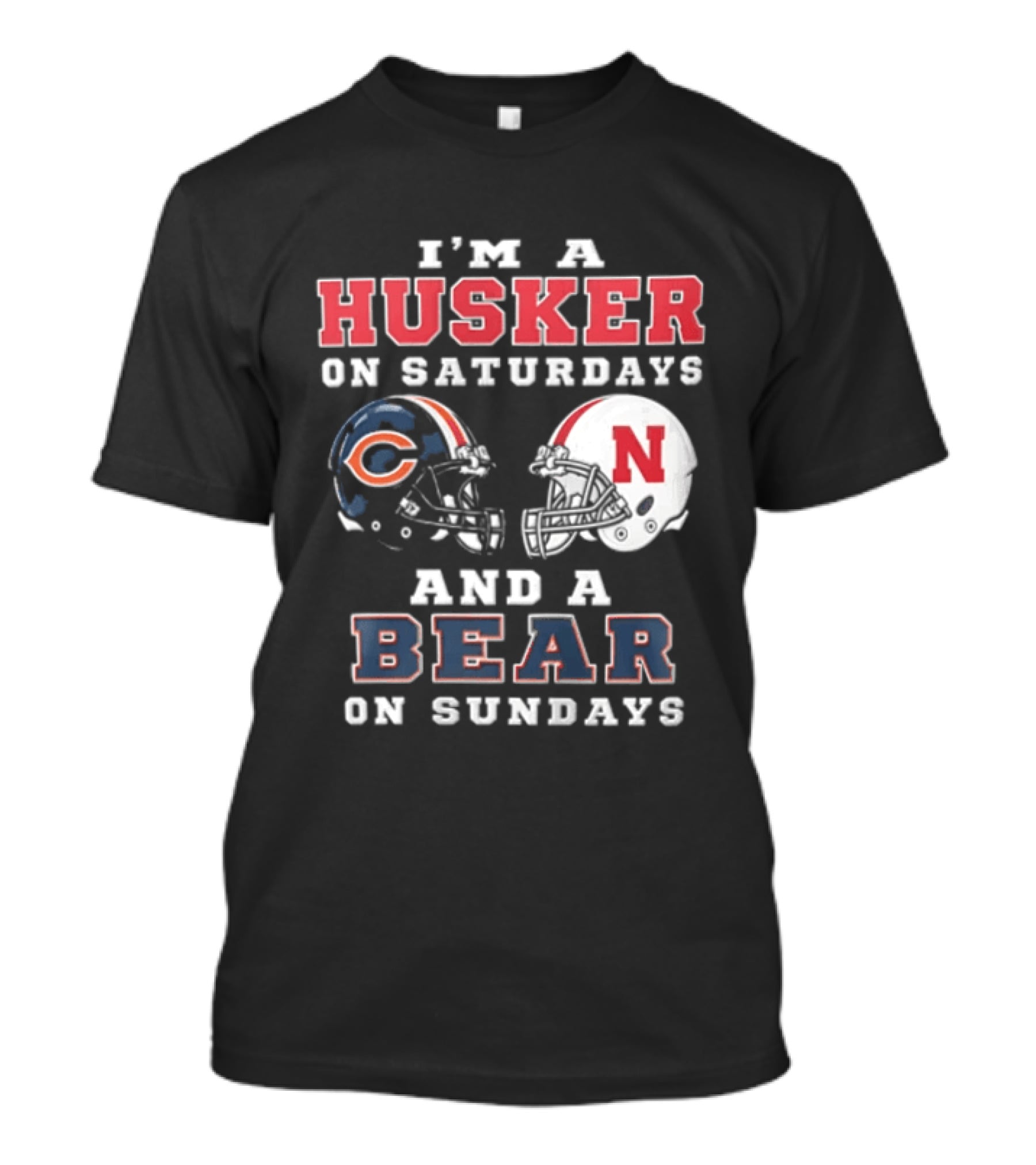 Nebraska Cornhuskers Saturdays Chicago Bears Sundays Sports Fan Gear T-Shirt