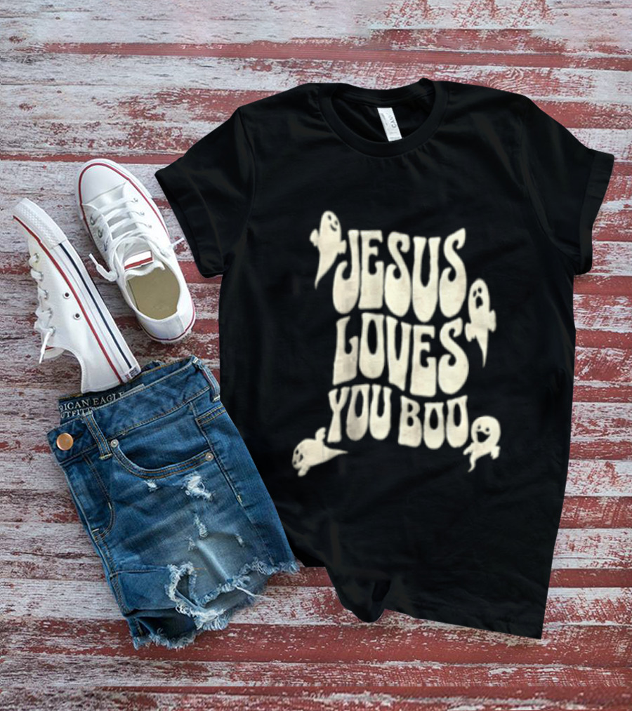 Jesus Loves You Boo Halloween Christian Ghosts T-Shirt