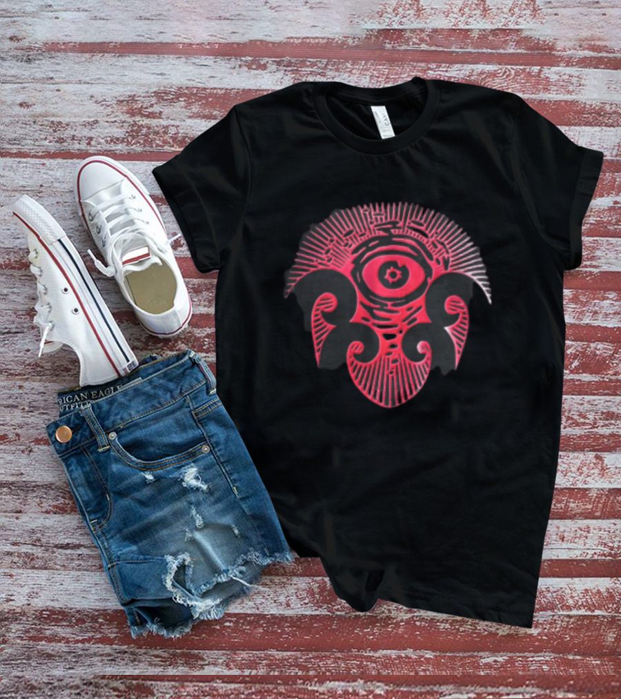 Red Mystical All Seeing Eye Sunburst Rays T-Shirt