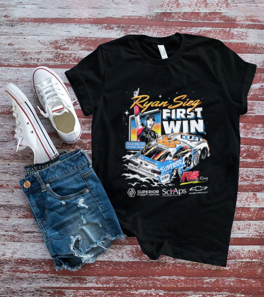 Ryan Sieg First Win August 28th 2026 Daytona Intl Speedway Superior Racing Chevrolet Stock Car Celebrating T-Shirt