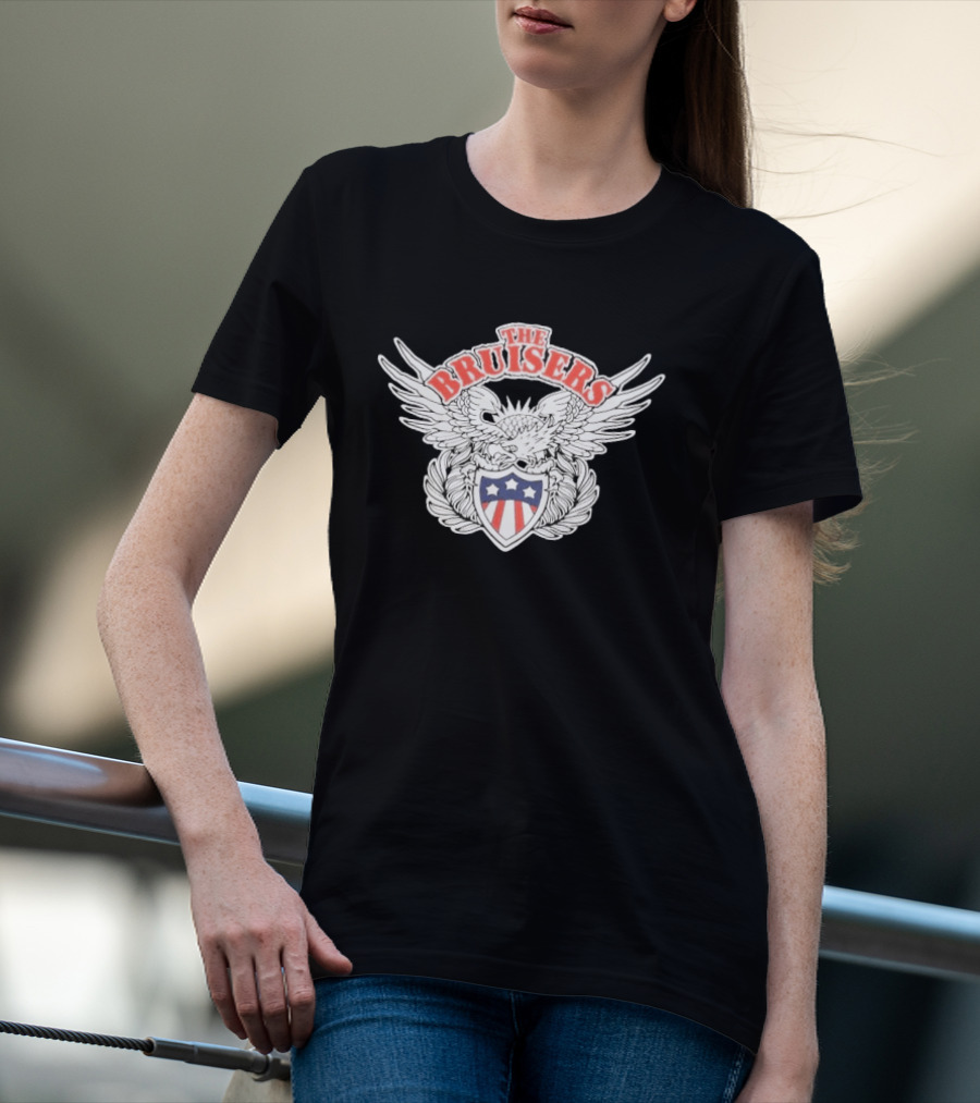 The Bruisers Eagle Red White Blue Shield Winged T-Shirt