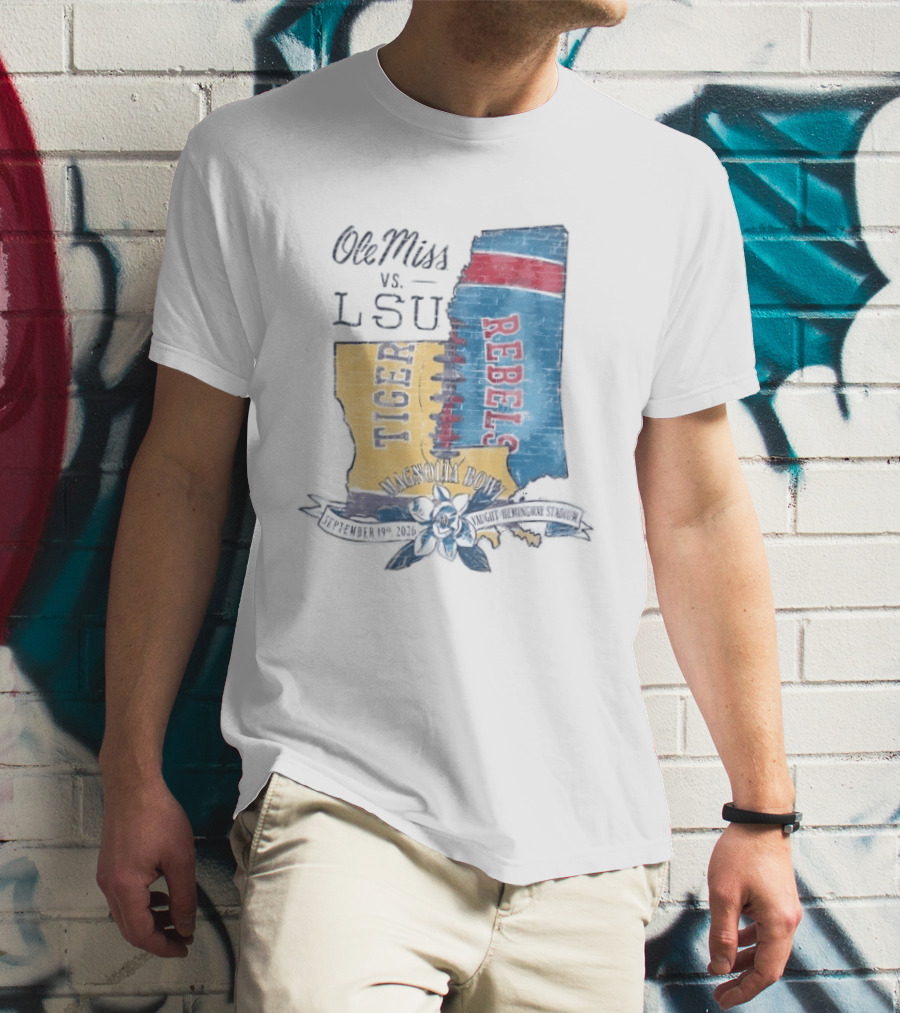 Ole Miss Vs LSU Magnolia Bowl September 19 2026 Vaught Hemingway Stadium T-Shirt