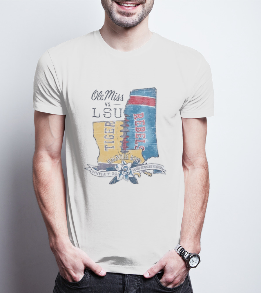 Ole Miss Vs LSU Magnolia Bowl September 19 2026 Vaught Hemingway Stadium T-Shirt