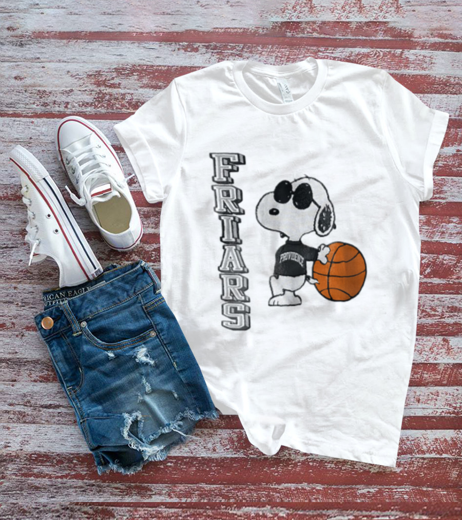 Providence Friars NCAA Snoopy Leaning Basketball Sunglasses T-Shirt