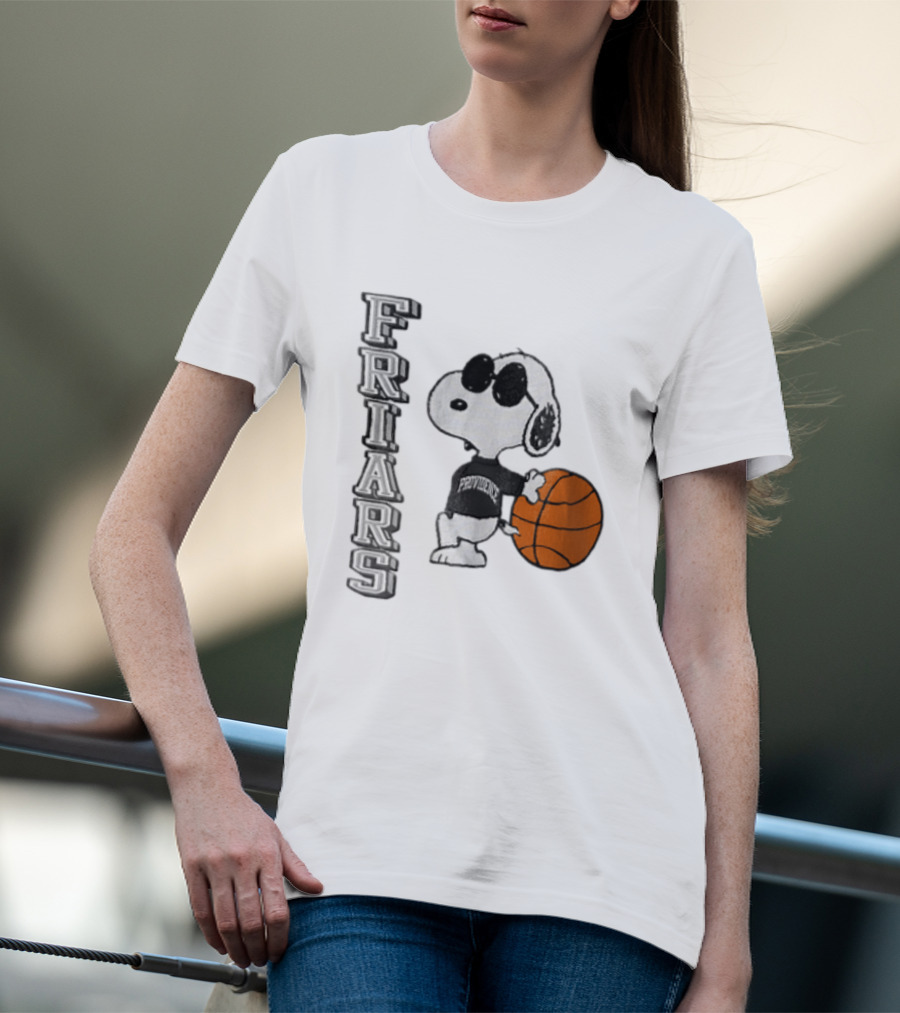 Providence Friars NCAA Snoopy Leaning Basketball Sunglasses T-Shirt