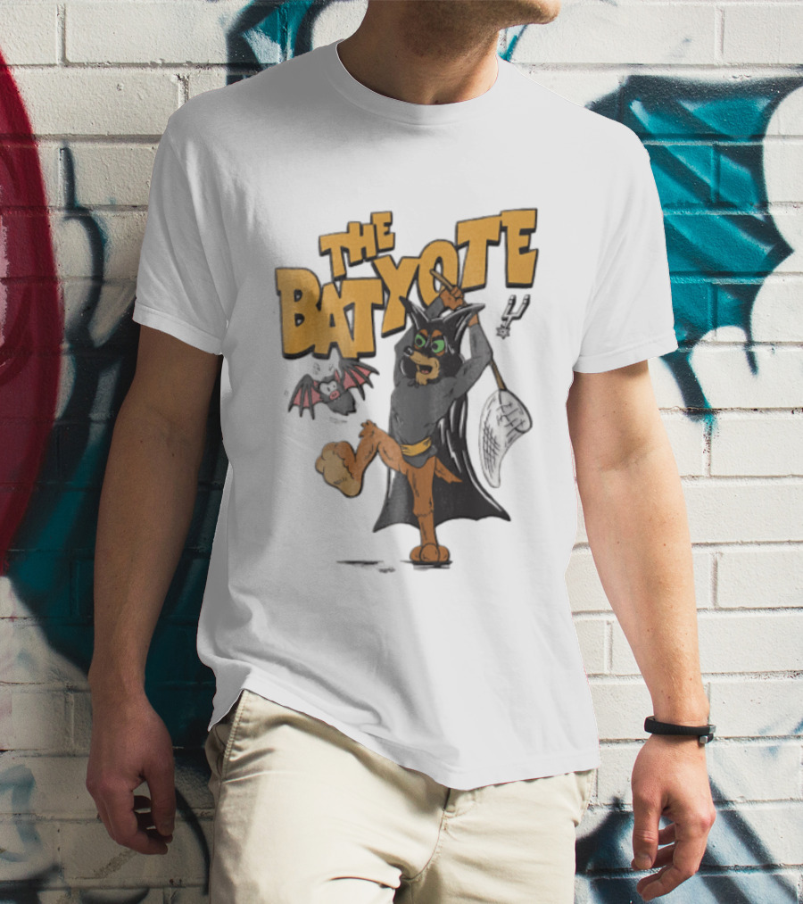 The Bat Yote Coyote Butterfly Net Creature Cartoon San Antonio Spurs NBA T-Shirt