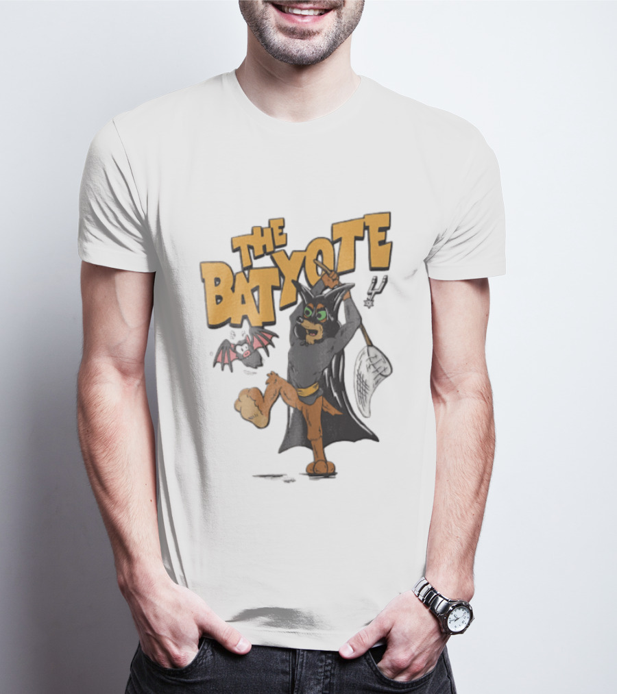 The Bat Yote Coyote Butterfly Net Creature Cartoon San Antonio Spurs NBA T-Shirt