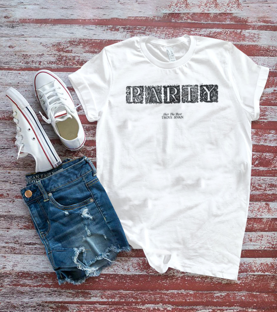 Troye Sivan Party Black Messy T-Shirt