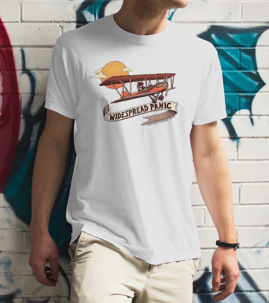 Widespread Panic Biplane Wilmington NC Sunset T-Shirt