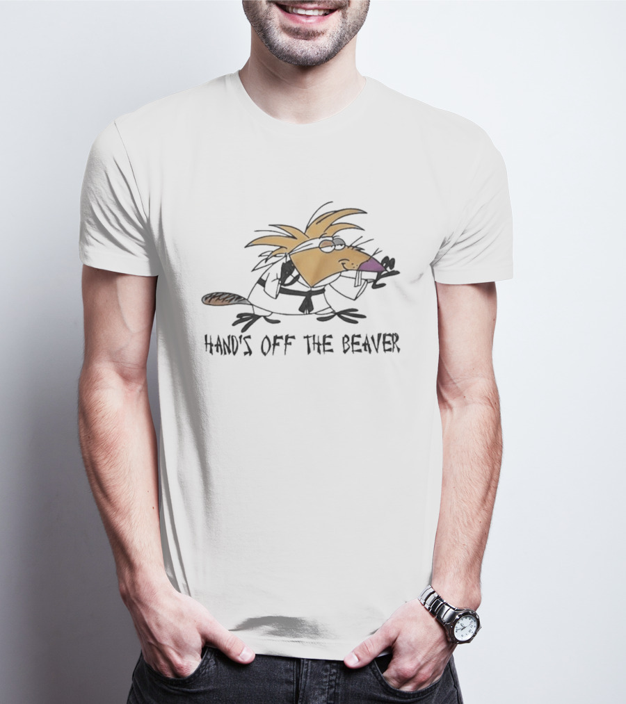 Hand's Off The Beaver The Angry Beavers Cartoon T-Shirt