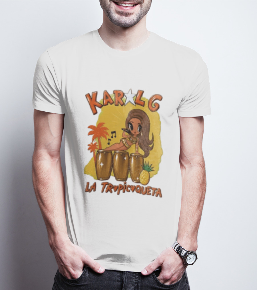 Karol G La Tropicuqueta Tropical Drummer Vibrant Island Vibes T-Shirt