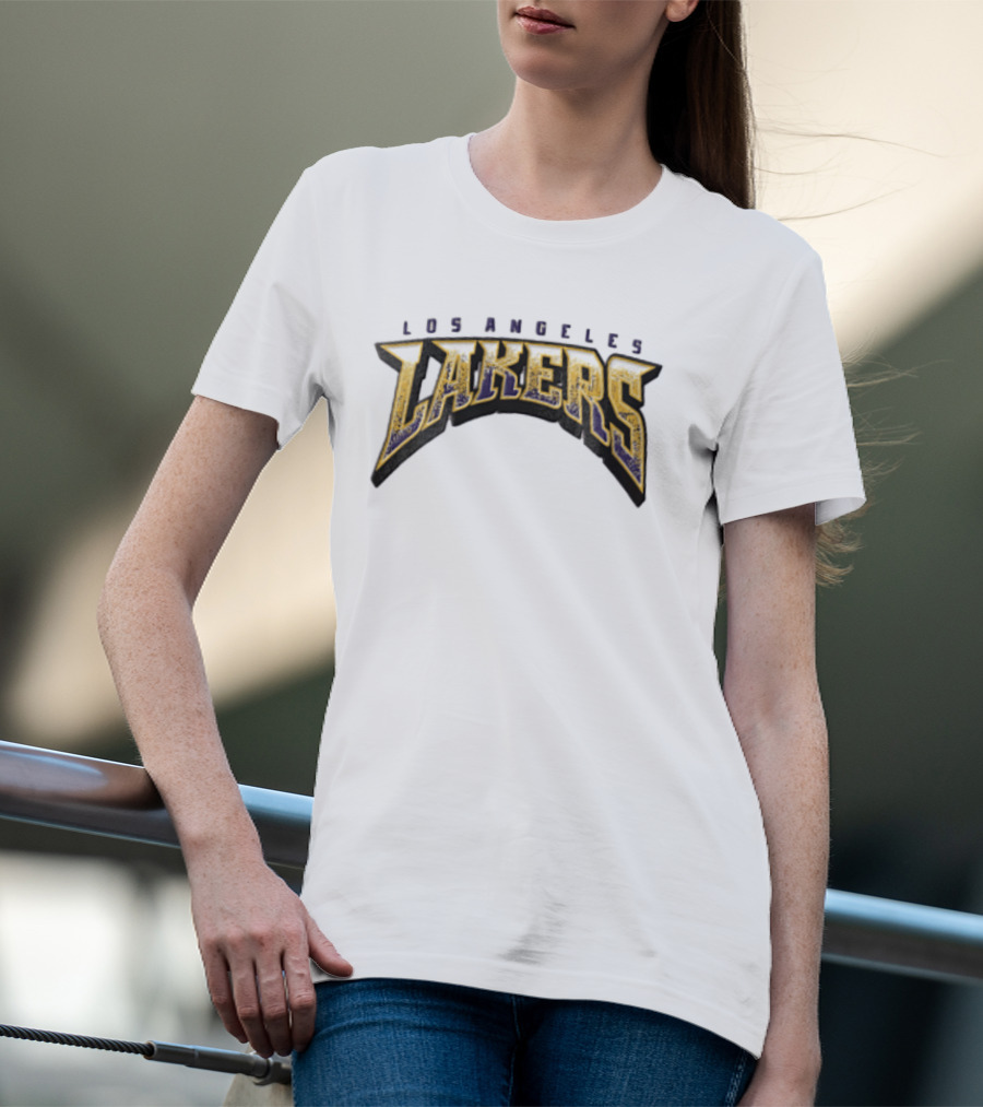 Los Angeles Lakers NBA Distressed Arched Block T-Shirt