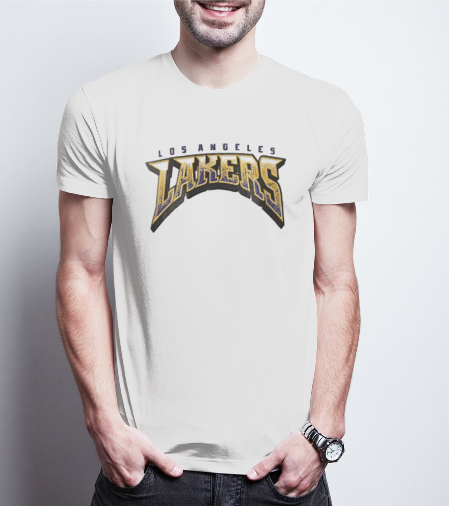 Los Angeles Lakers NBA Distressed Arched Block T-Shirt