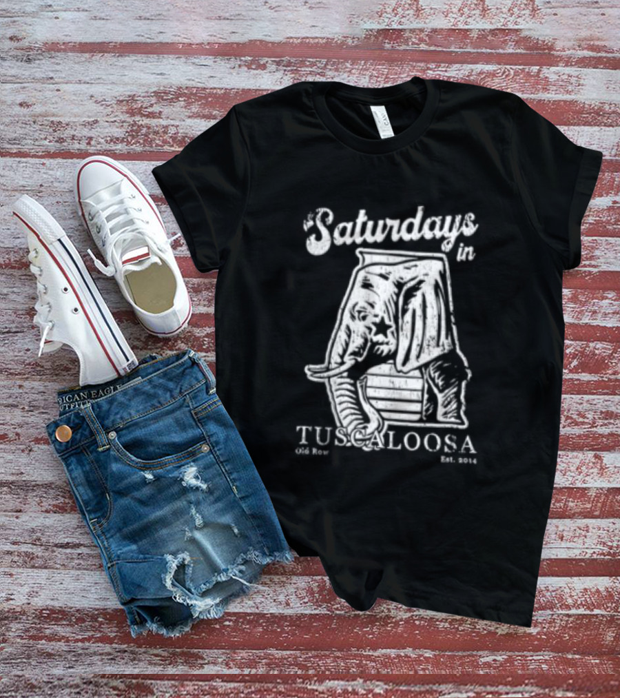 Alabama Crimson Tide NCAA Kyle Row Saturdays Tuscaloosa Elephant 2014 Star T-Shirt