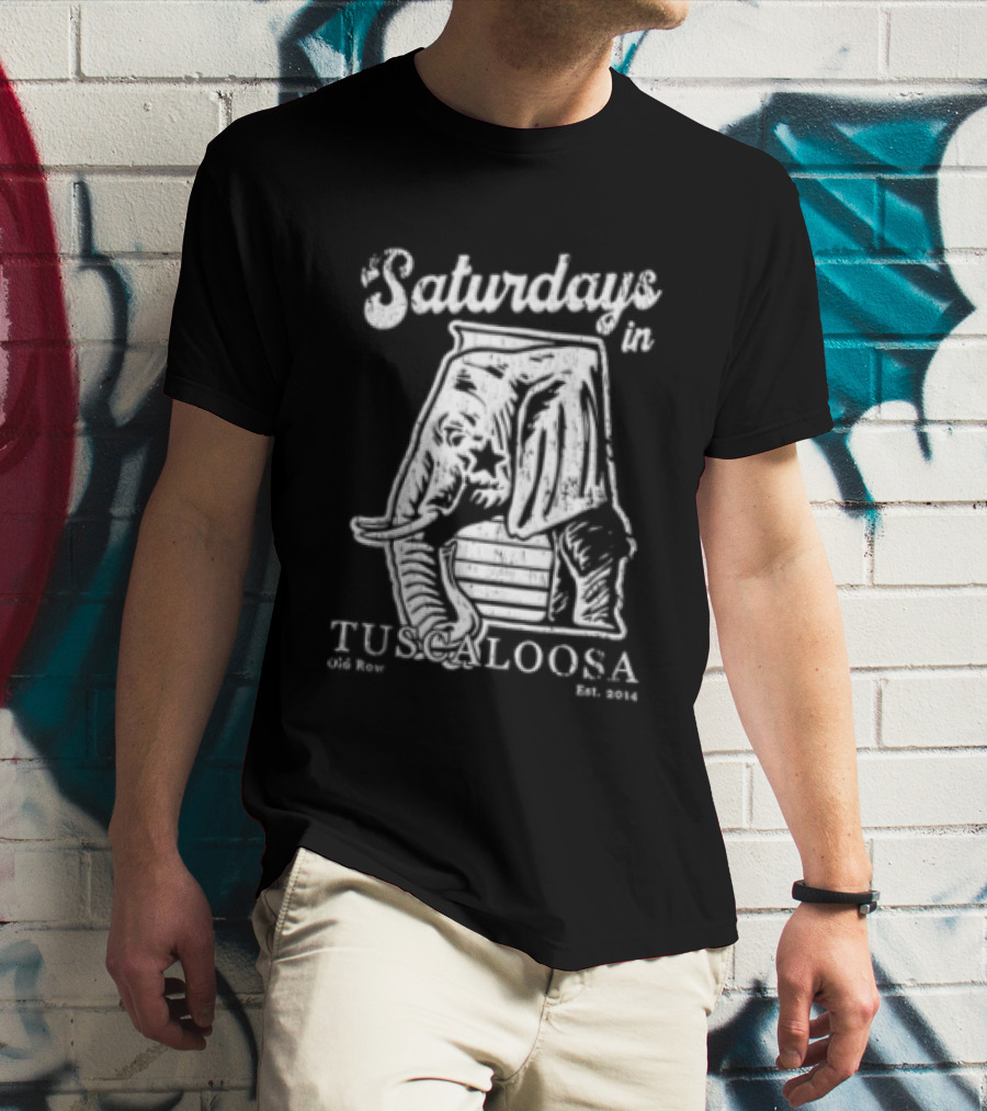 Alabama Crimson Tide NCAA Kyle Row Saturdays Tuscaloosa Elephant 2014 Star T-Shirt