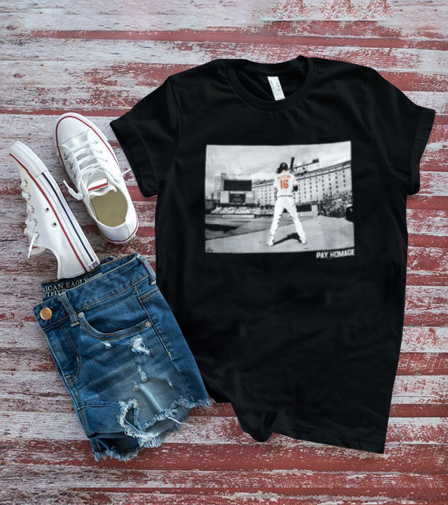 Baltimore Orioles Mancini Batter Home Plate Stadium Pay Homage T-Shirt