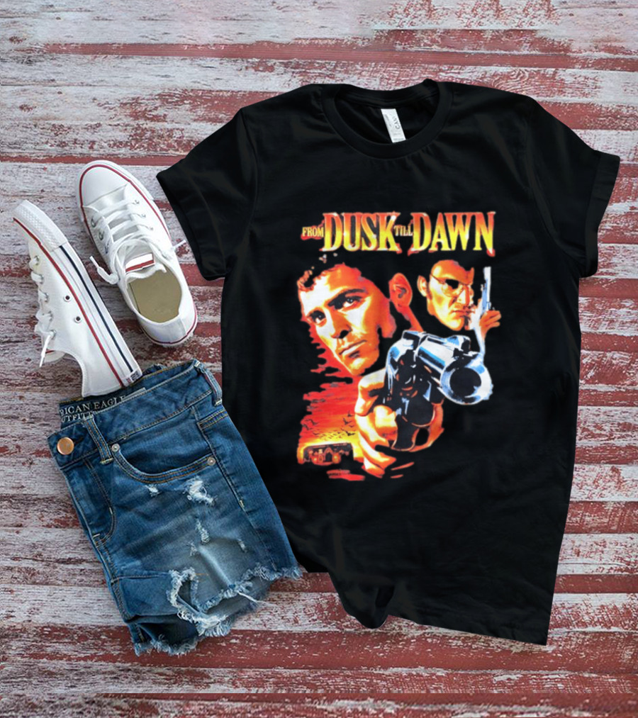 From Dusk Till Dawn Movie Artwork With Two Armed Characters T-Shirt