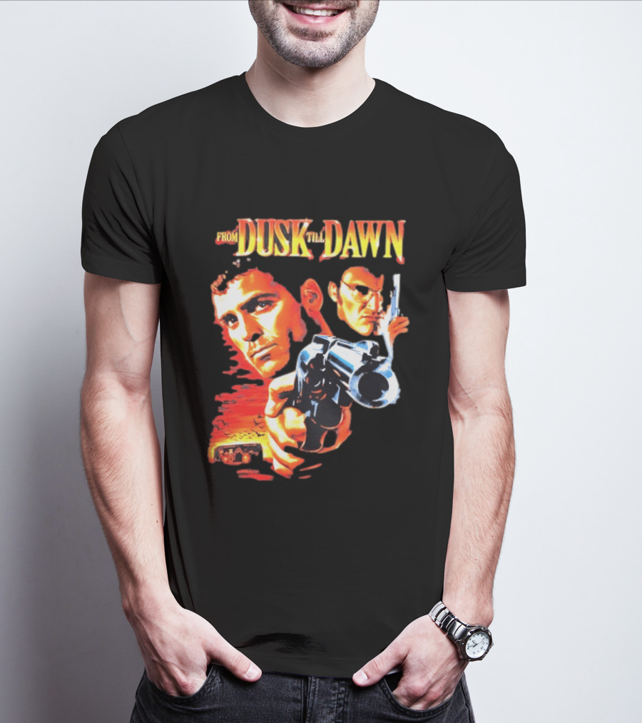 From Dusk Till Dawn Movie Artwork With Two Armed Characters T-Shirt