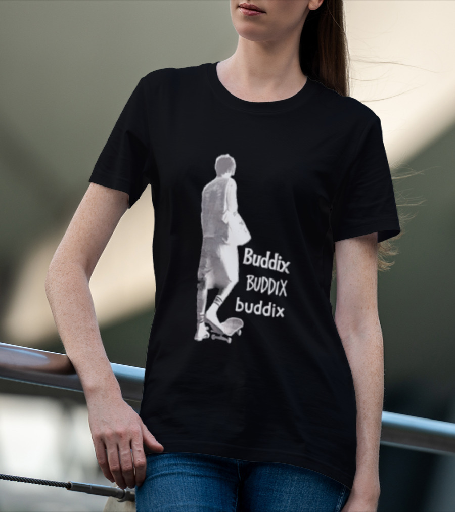 Buddix Person Standing On Skateboard Buddix BUDDIX Buddix T-Shirt