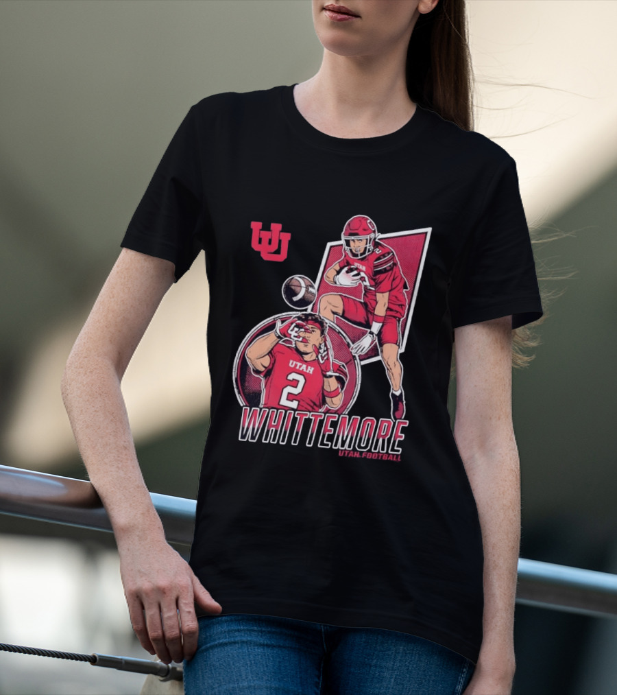 Utah Utes Football Whittemore No 2 Player Collage T-Shirt