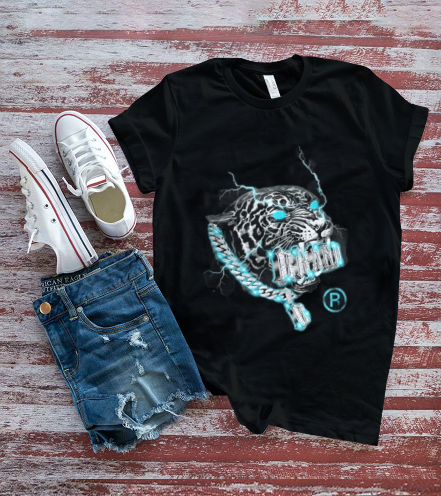 Marvel Black Panther Primal Lightning Panther With Blue Chain T-Shirt
