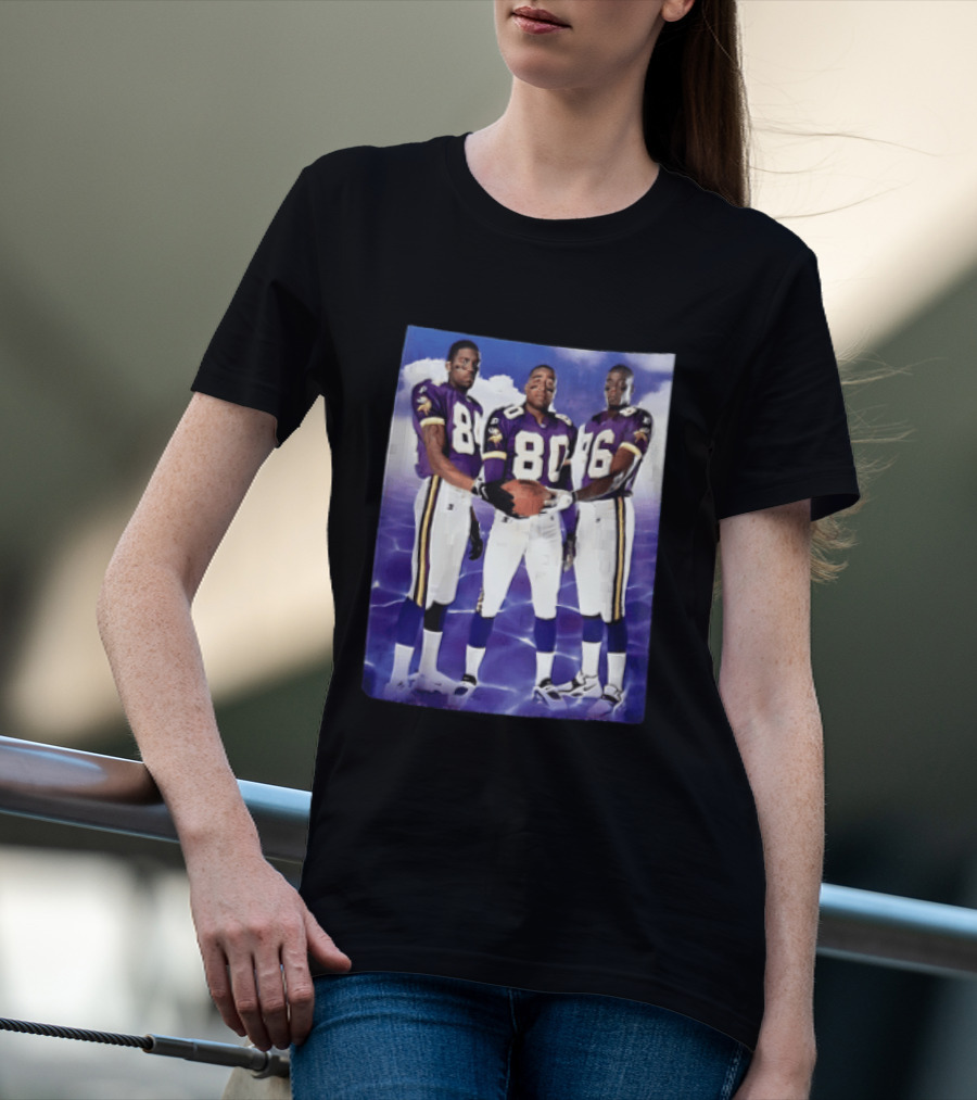 Randy Moss Cris Carter Jake Reed Minnesota Vikings Legendary Trio Football Players T-Shirt