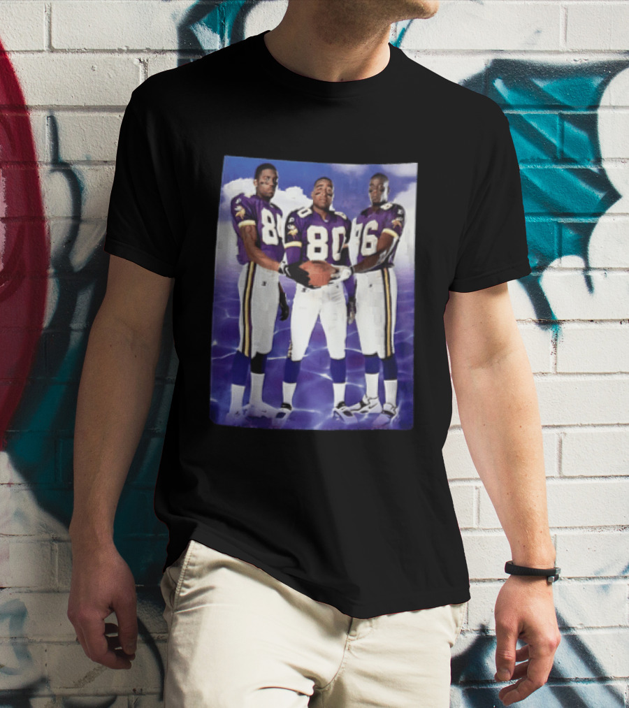 Randy Moss Cris Carter Jake Reed Minnesota Vikings Legendary Trio Football Players T-Shirt
