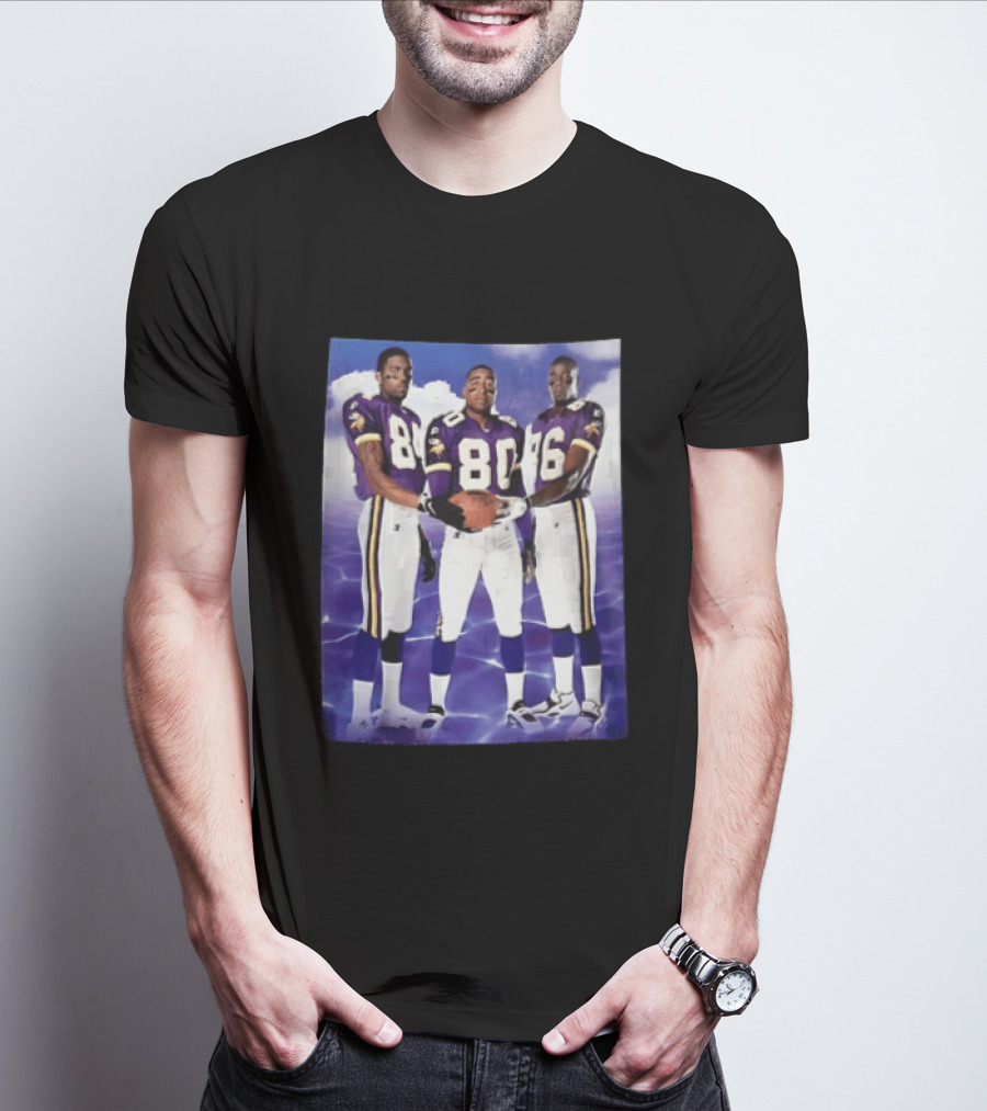 Randy Moss Cris Carter Jake Reed Minnesota Vikings Legendary Trio Football Players T-Shirt