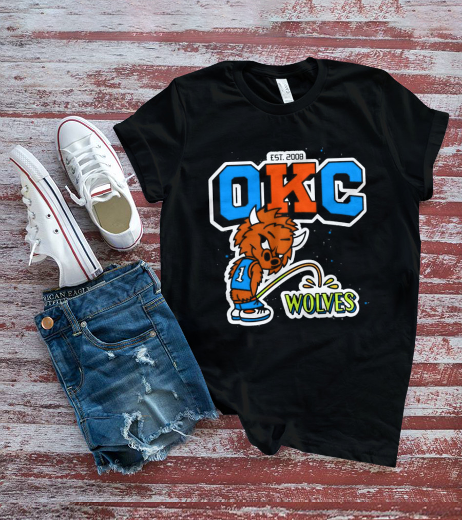 OKC Bison 2008 No 1 Jersey Vs Wolves T-Shirt