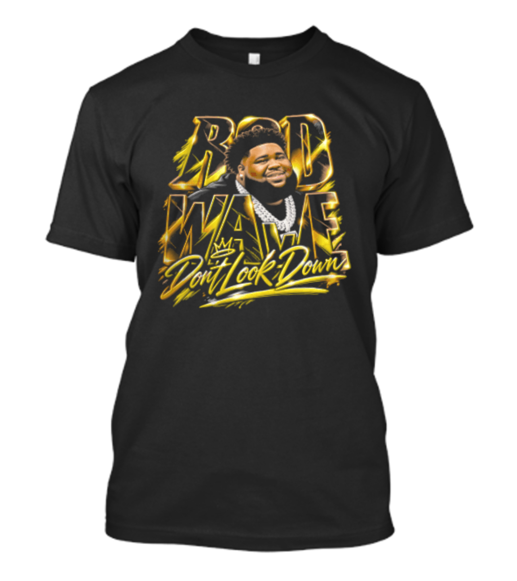 Rod Wave Don't Look Down Bold Gold T-Shirt