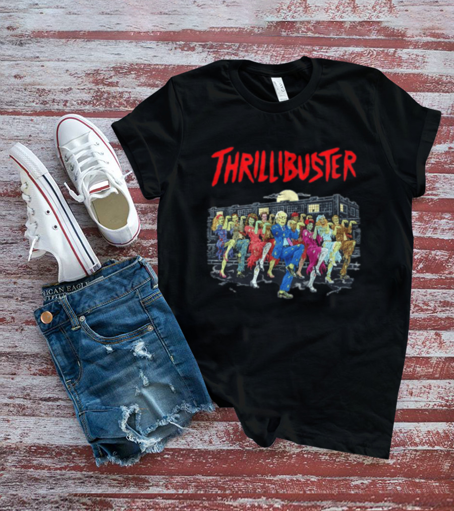 Thrillibuster Zombie Skeleton Dance Halloween Party Night T-Shirt
