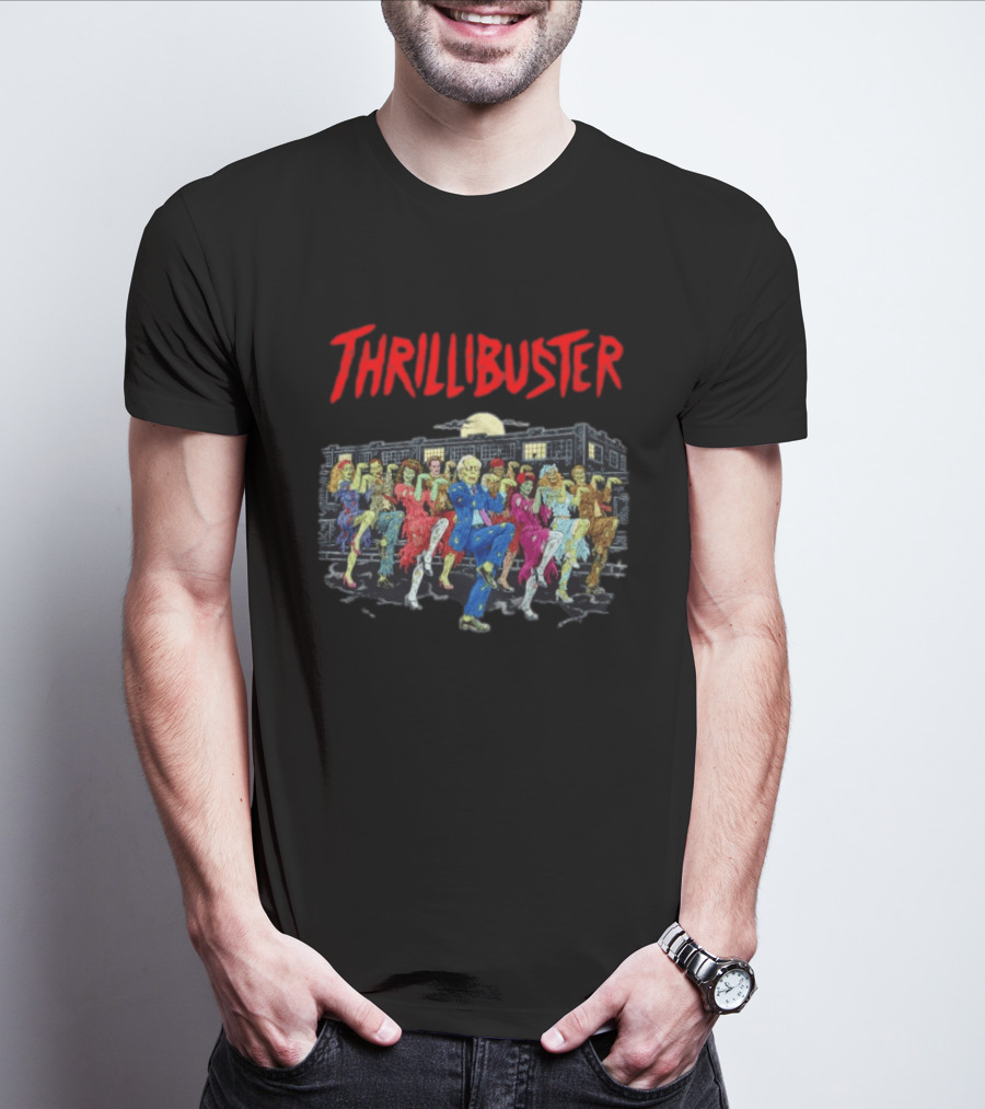 Thrillibuster Zombie Skeleton Dance Halloween Party Night T-Shirt