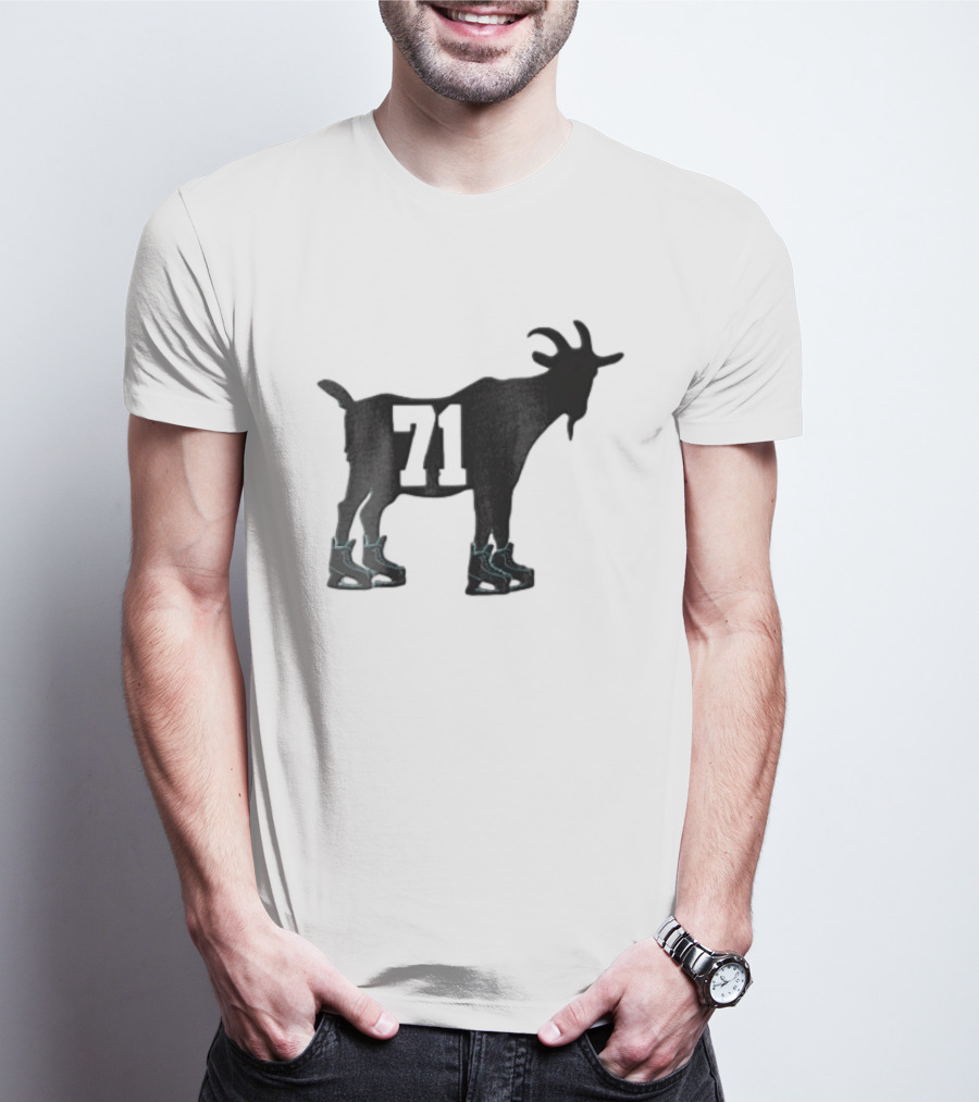 Boston Bruins 71 Goat Ice Skates Attilio Biasca Black T-Shirt