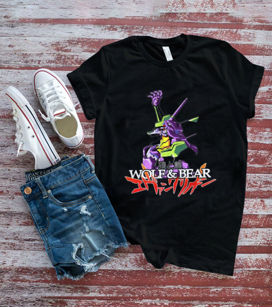 Wolf & Bear Store Shop Nge Tour Evangelion Mecha Anime T-Shirt
