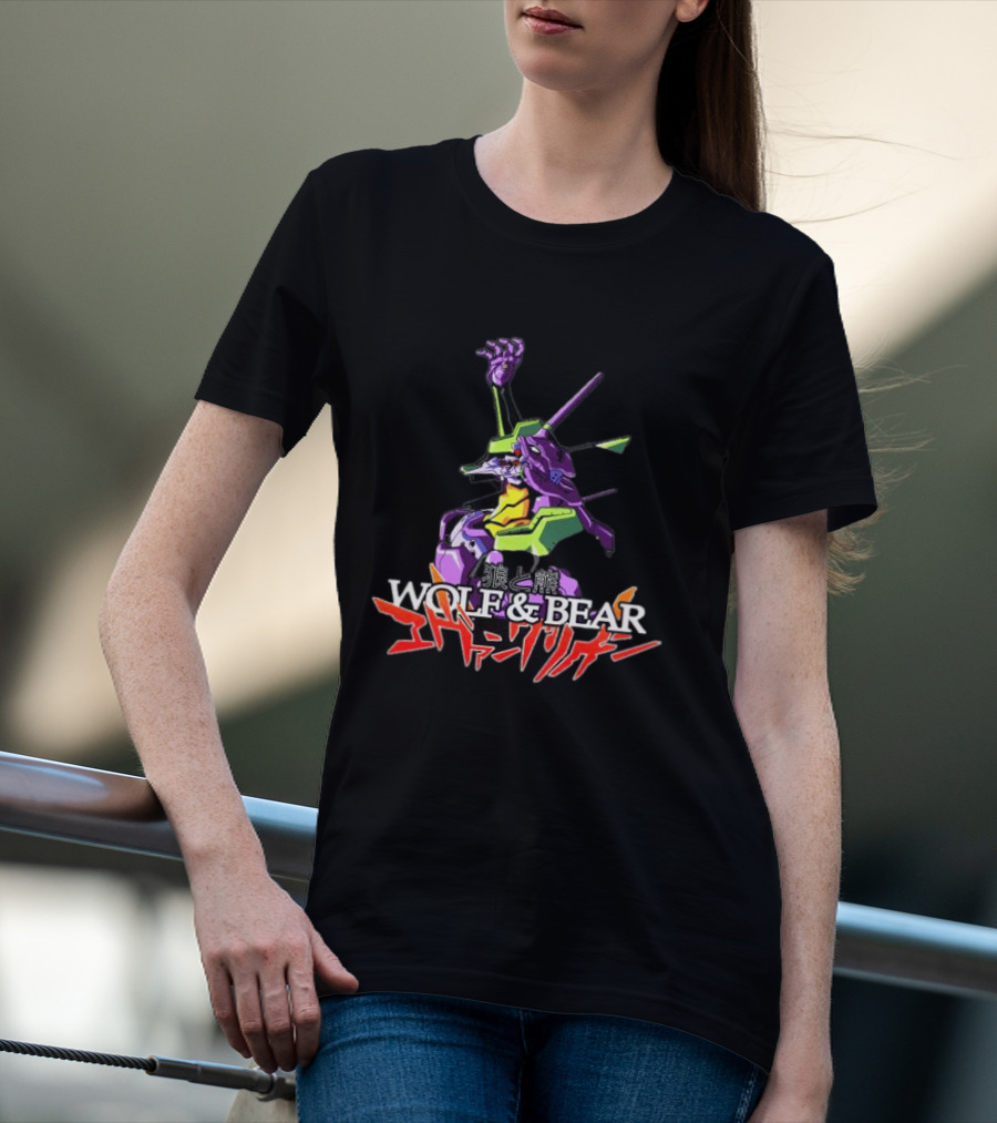 Wolf & Bear Store Shop Nge Tour Evangelion Mecha Anime T-Shirt