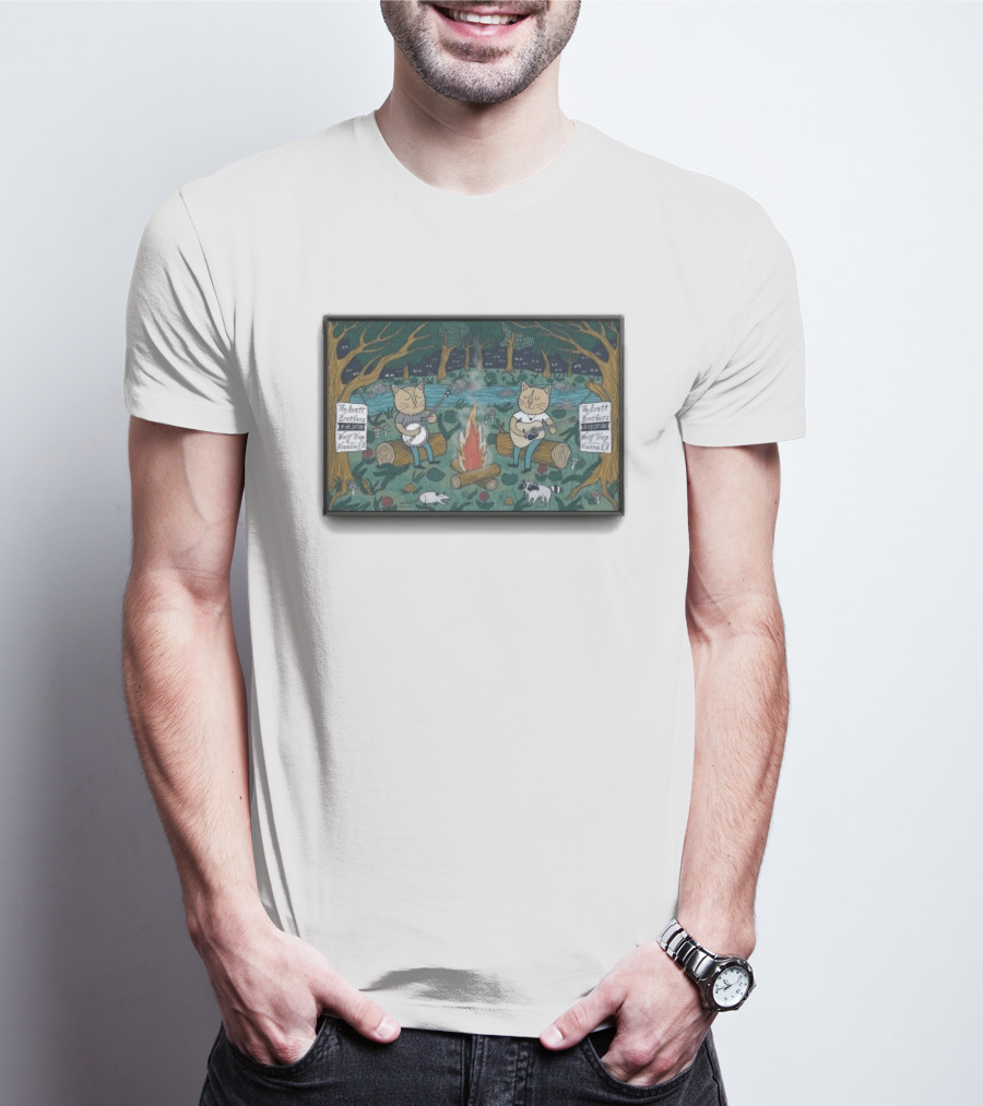 The Avett Brothers Vienna VA Tour 9 18 2026 Cats Playing Instruments By Campfire T-Shirt