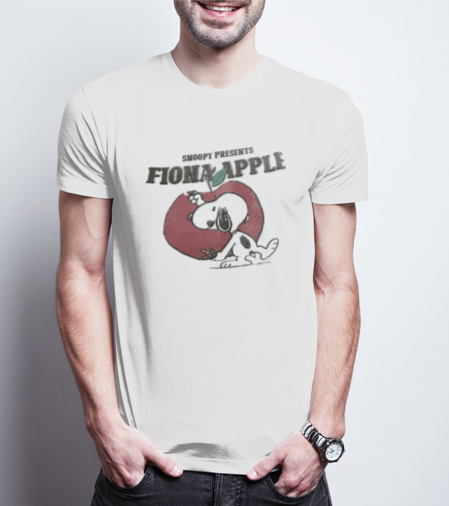 Snoopy Presents Fiona Apple Peanuts Red Cartoon Drawing T-Shirt