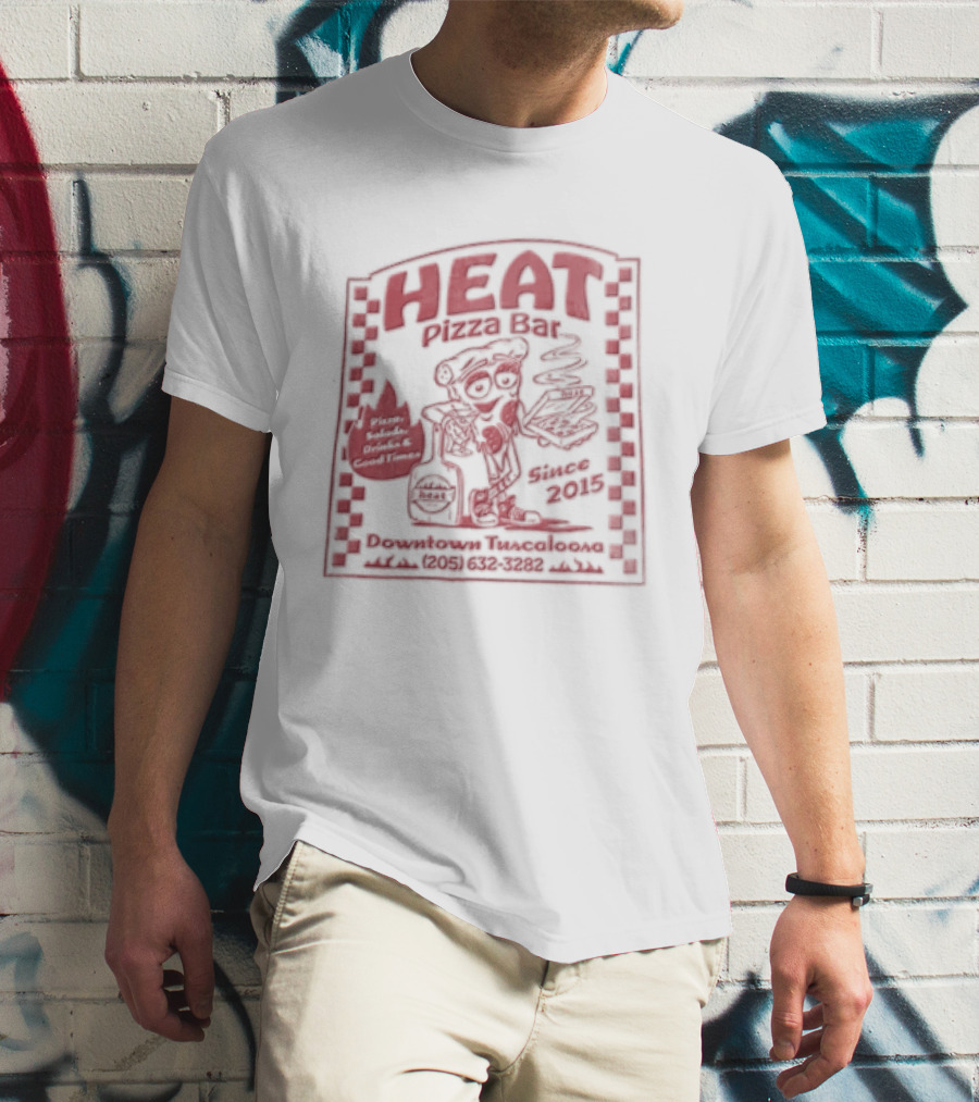 HEAT Pizza Franco Delivery Bear With Sizzling Pie T-Shirt