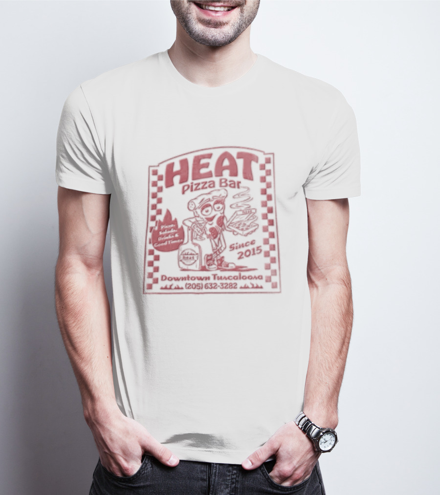 HEAT Pizza Franco Delivery Bear With Sizzling Pie T-Shirt