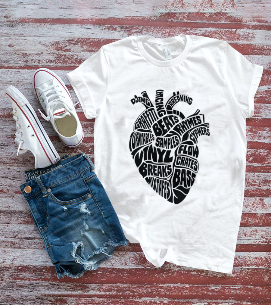 Heartbeat Of Hip Hop Culture Anatomy T-Shirt