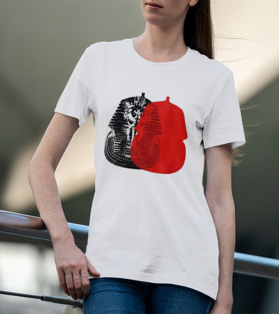Pyramids Half Marathon Store The Tut Edit Egyptian Pharaoh Mask T-Shirt