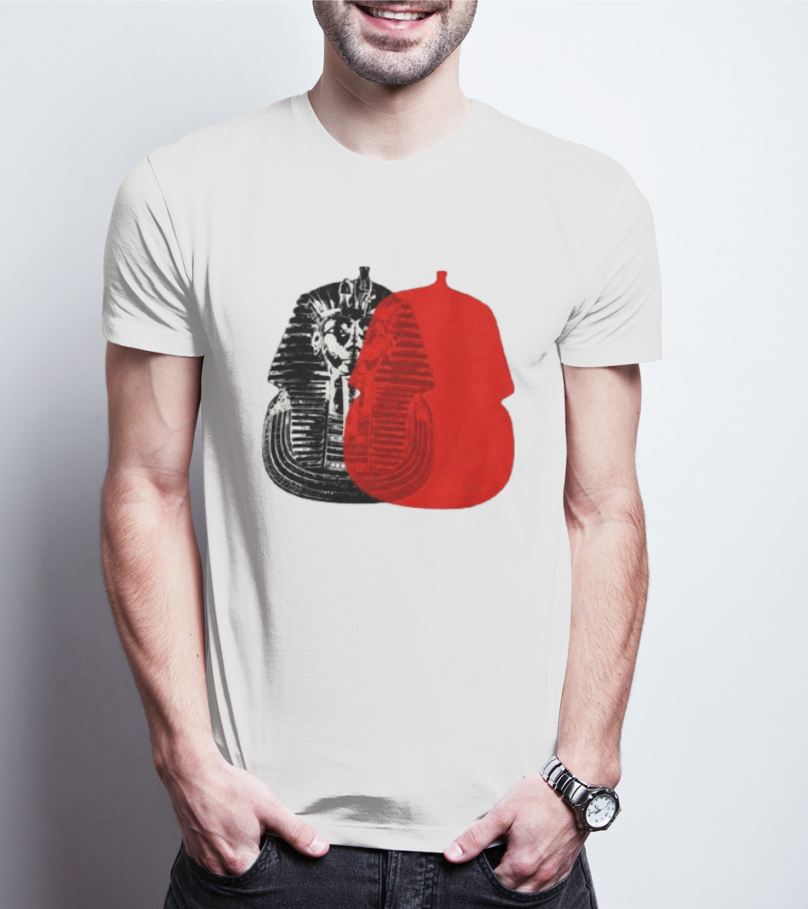 Pyramids Half Marathon Store The Tut Edit Egyptian Pharaoh Mask T-Shirt