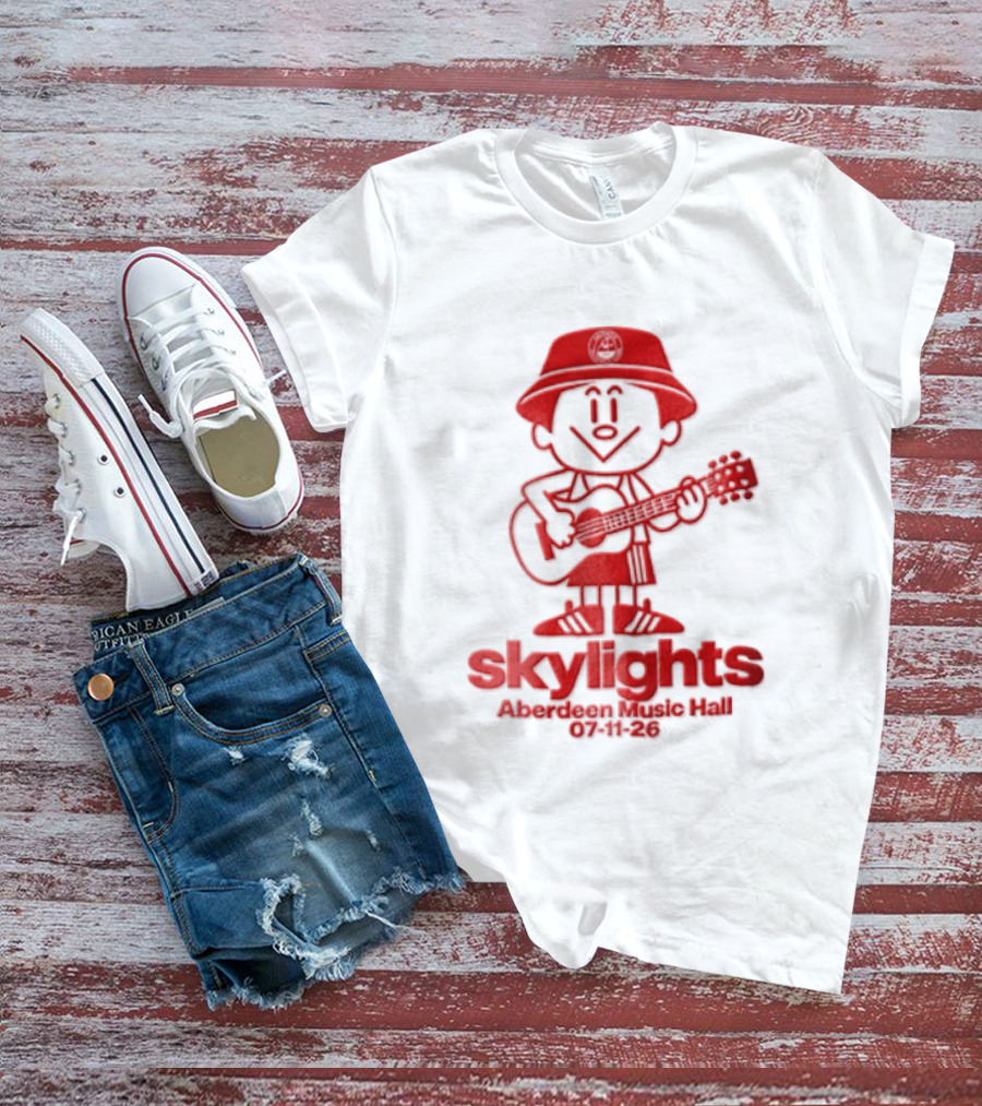 Skylights Aberdeen Music Hall 07/11/23 Boy Playing Guitar T-Shirt
